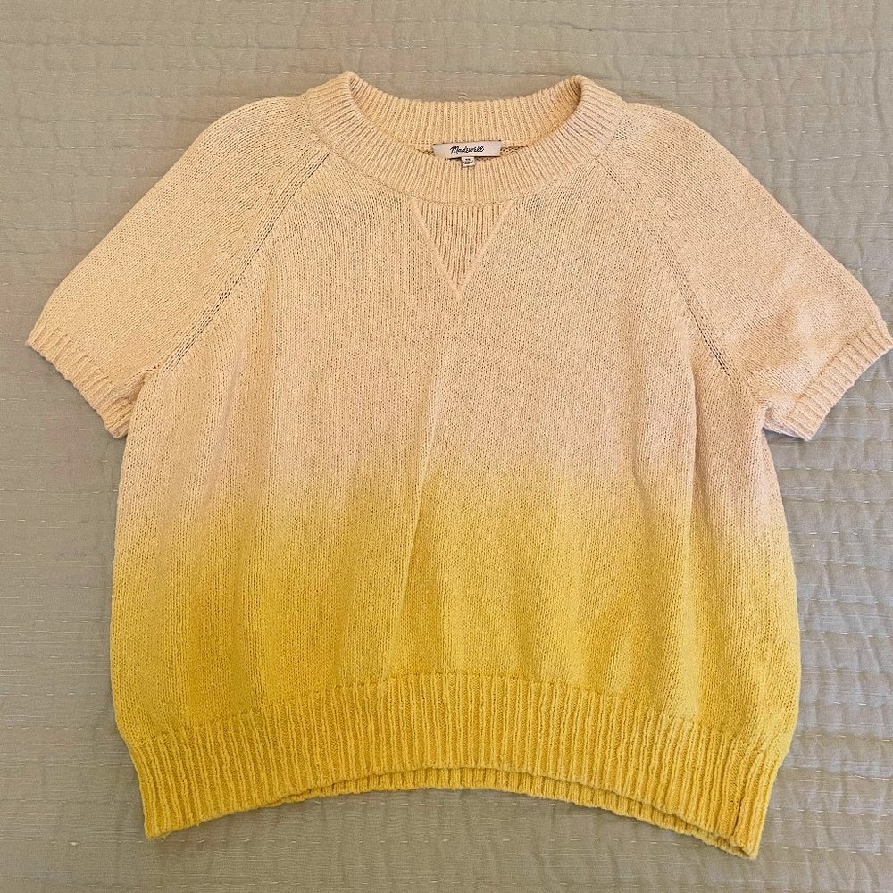 Madewell Yellow & White Sweater